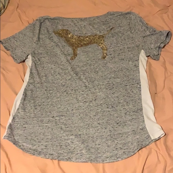 Pink victoria secret sparkly t-shirt - Picture 2 of 3